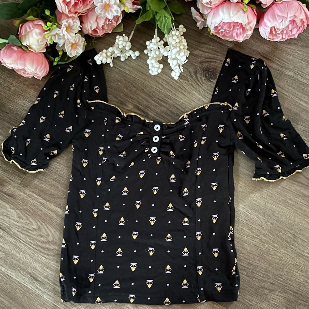 Free People Bosanova Cropped Top - Black - Picture 2 of 12